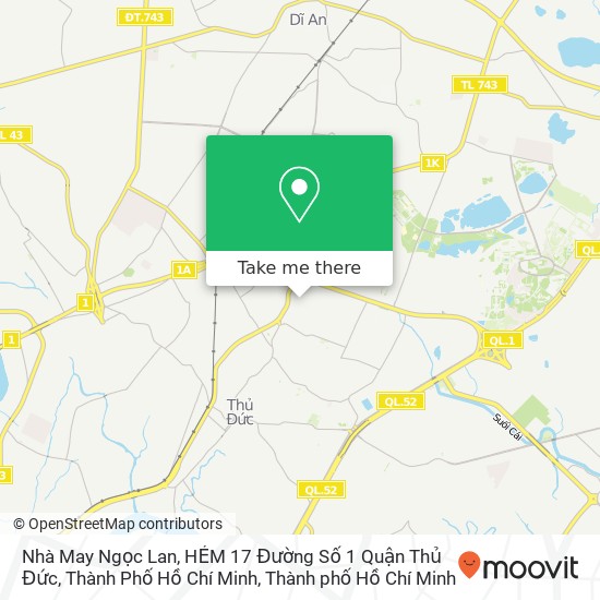 Bản đồ Nhà May Ngọc Lan, HẺM 17 Đường Số 1 Quận Thủ Đức, Thành Phố Hồ Chí Minh