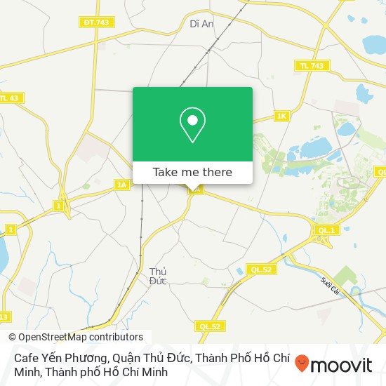 Bản đồ Cafe Yến Phương, Quận Thủ Đức, Thành Phố Hồ Chí Minh