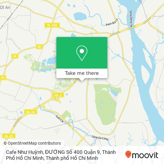 Bản đồ Cafe Như Huỳnh, ĐƯỜNG Số 400 Quận 9, Thành Phố Hồ Chí Minh