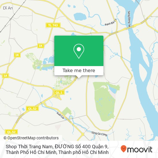 Bản đồ Shop Thời Trang Nam, ĐƯỜNG Số 400 Quận 9, Thành Phố Hồ Chí Minh