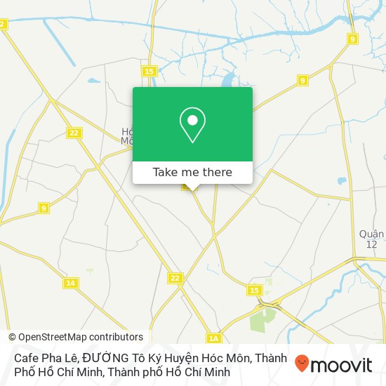Bản đồ Cafe Pha Lê, ĐƯỜNG Tô Ký Huyện Hóc Môn, Thành Phố Hồ Chí Minh