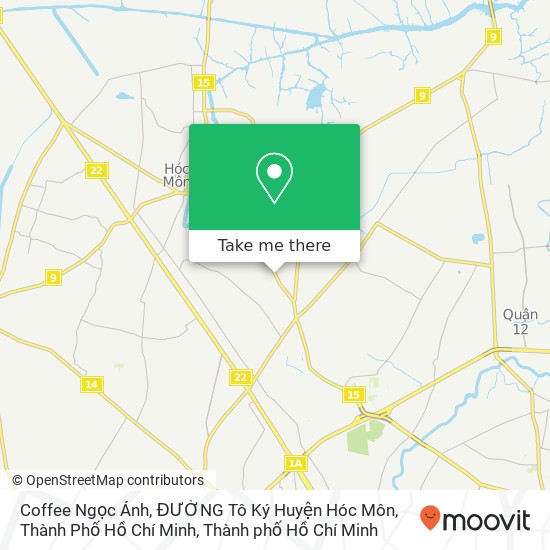 Bản đồ Coffee Ngọc Ánh, ĐƯỜNG Tô Ký Huyện Hóc Môn, Thành Phố Hồ Chí Minh