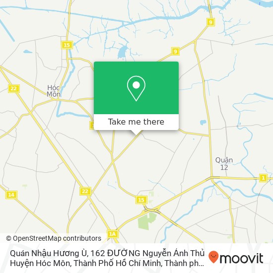 Bản đồ Quán Nhậu Hương Ù, 162 ĐƯỜNG Nguyễn Ảnh Thủ Huyện Hóc Môn, Thành Phố Hồ Chí Minh