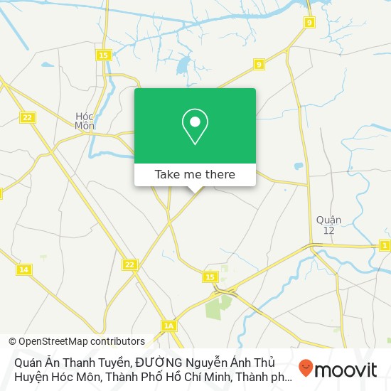 Bản đồ Quán Ăn Thanh Tuyền, ĐƯỜNG Nguyễn Ảnh Thủ Huyện Hóc Môn, Thành Phố Hồ Chí Minh