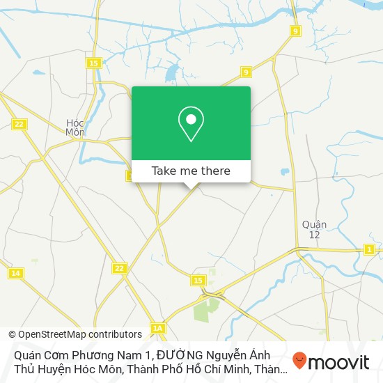 Bản đồ Quán Cơm Phương Nam 1, ĐƯỜNG Nguyễn Ảnh Thủ Huyện Hóc Môn, Thành Phố Hồ Chí Minh