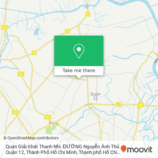 Bản đồ Quán Giải Khát Thanh Nhi, ĐƯỜNG Nguyễn Ảnh Thủ Quận 12, Thành Phố Hồ Chí Minh