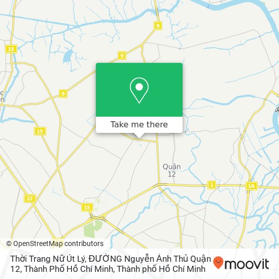 Bản đồ Thời Trang Nữ Út Lý, ĐƯỜNG Nguyễn Ảnh Thủ Quận 12, Thành Phố Hồ Chí Minh