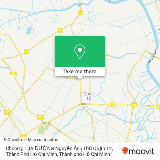 Bản đồ Cheerry, 10A ĐƯỜNG Nguyễn Ảnh Thủ Quận 12, Thành Phố Hồ Chí Minh