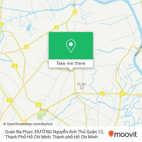 Bản đồ Quán Ba Phục, ĐƯỜNG Nguyễn Ảnh Thủ Quận 12, Thành Phố Hồ Chí Minh