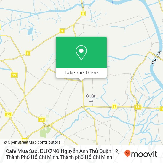 Bản đồ Cafe Mưa Sao, ĐƯỜNG Nguyễn Ảnh Thủ Quận 12, Thành Phố Hồ Chí Minh