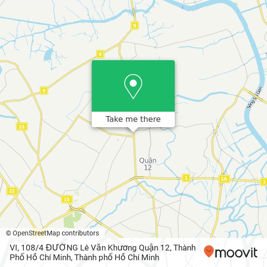 Bản đồ VI, 108 / 4 ĐƯỜNG Lê Văn Khương Quận 12, Thành Phố Hồ Chí Minh
