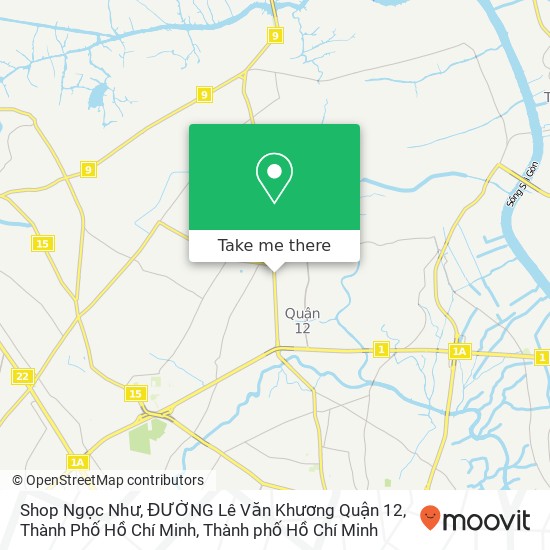 Bản đồ Shop Ngọc Như, ĐƯỜNG Lê Văn Khương Quận 12, Thành Phố Hồ Chí Minh
