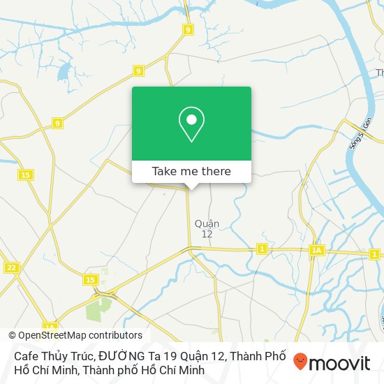 Bản đồ Cafe Thủy Trúc, ĐƯỜNG Ta 19 Quận 12, Thành Phố Hồ Chí Minh