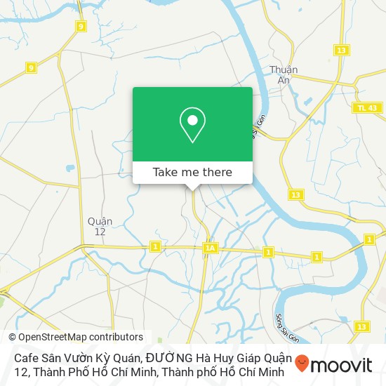 Bản đồ Cafe Sân Vườn Kỳ Quán, ĐƯỜNG Hà Huy Giáp Quận 12, Thành Phố Hồ Chí Minh