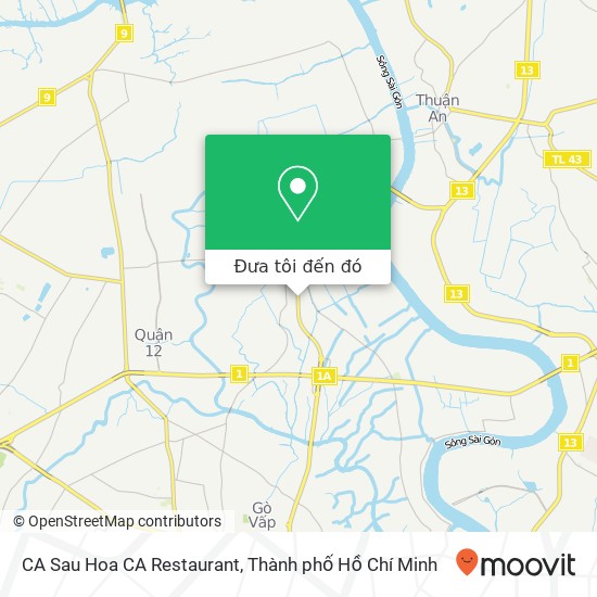 Bản đồ CA Sau Hoa CA Restaurant, 464 ĐƯỜNG Hà Huy Giáp Quận 12, Thành Phố Hồ Chí Minh