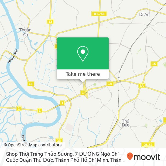 Bản đồ Shop Thời Trang Thảo Sương, 7 ĐƯỜNG Ngô Chí Quốc Quận Thủ Đức, Thành Phố Hồ Chí Minh