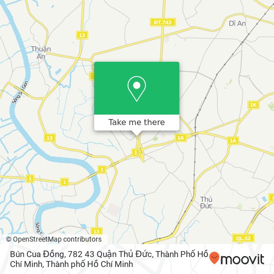 Bản đồ Bún Cua Đồng, 782 43 Quận Thủ Đức, Thành Phố Hồ Chí Minh