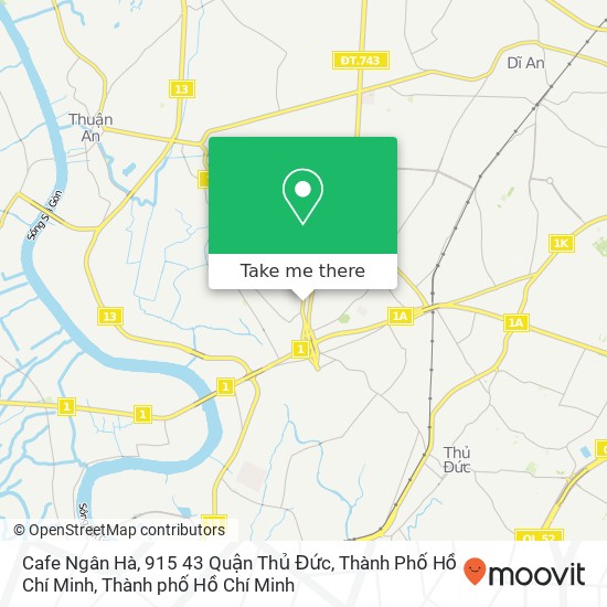 Bản đồ Cafe Ngân Hà, 915 43 Quận Thủ Đức, Thành Phố Hồ Chí Minh
