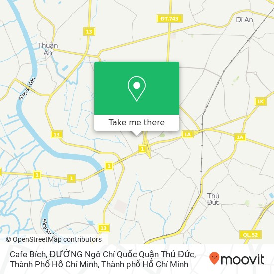 Bản đồ Cafe Bích, ĐƯỜNG Ngô Chí Quốc Quận Thủ Đức, Thành Phố Hồ Chí Minh