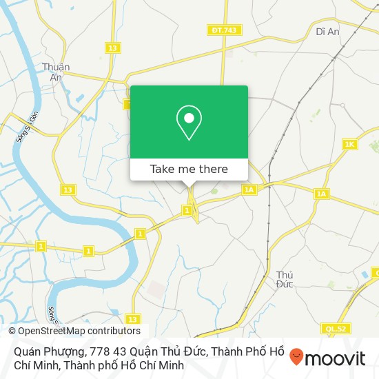 Bản đồ Quán Phượng, 778 43 Quận Thủ Đức, Thành Phố Hồ Chí Minh