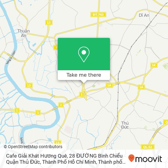 Bản đồ Cafe Giải Khát Hương Quê, 28 ĐƯỜNG Bình Chiểu Quận Thủ Đức, Thành Phố Hồ Chí Minh