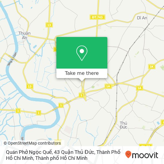 Bản đồ Quán Phở Ngọc Quế, 43 Quận Thủ Đức, Thành Phố Hồ Chí Minh