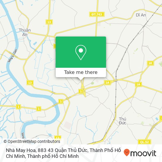Bản đồ Nhà May Hoa, 883 43 Quận Thủ Đức, Thành Phố Hồ Chí Minh