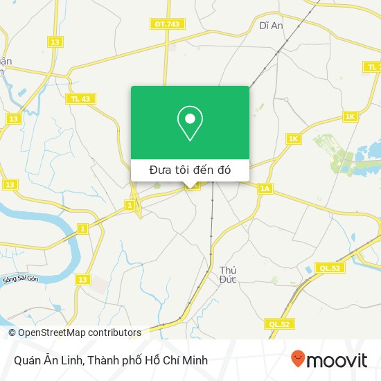 Bản đồ Quán Ăn Linh, 22 ĐƯỜNG Số 1 Quận Thủ Đức, Thành Phố Hồ Chí Minh