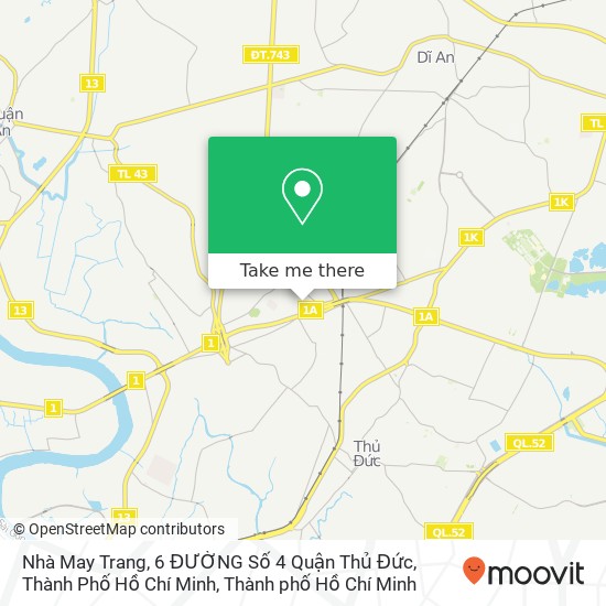 Bản đồ Nhà May Trang, 6 ĐƯỜNG Số 4 Quận Thủ Đức, Thành Phố Hồ Chí Minh