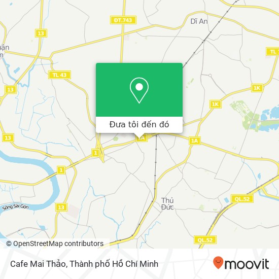 Bản đồ Cafe Mai Thảo, 534 1A Quận Thủ Đức, Thành Phố Hồ Chí Minh
