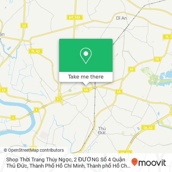 Bản đồ Shop Thời Trang Thúy Ngọc, 2 ĐƯỜNG Số 4 Quận Thủ Đức, Thành Phố Hồ Chí Minh