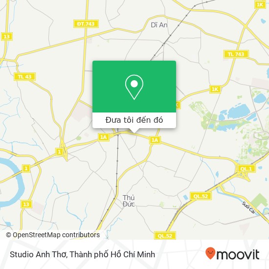 Bản đồ Studio Anh Thơ, 1A Xã An Bình, Huyện Dĩ An
