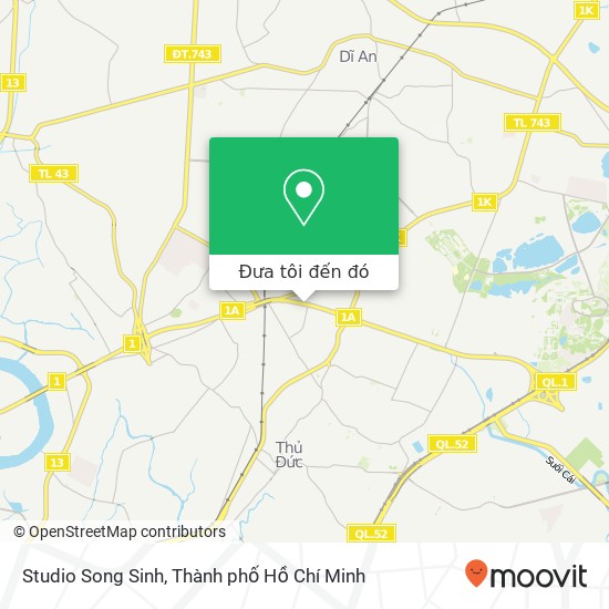 Bản đồ Studio Song Sinh, 1A Xã An Bình, Huyện Dĩ An