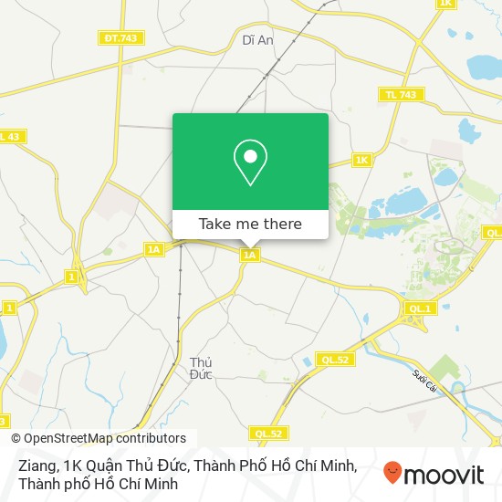 Bản đồ Ziang, 1K Quận Thủ Đức, Thành Phố Hồ Chí Minh