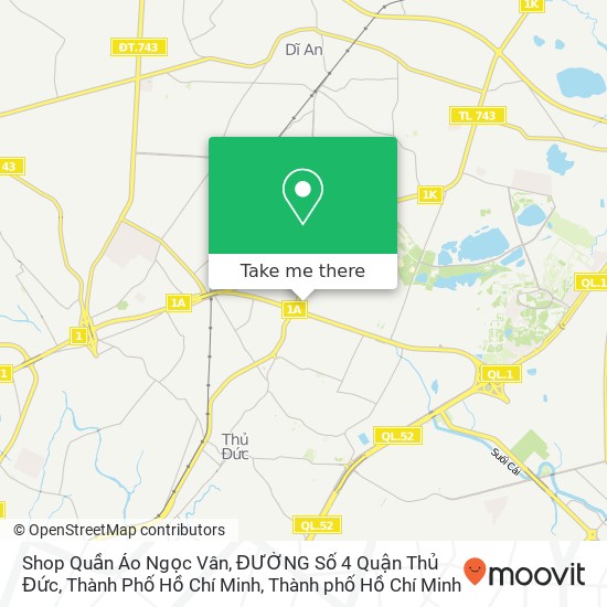 Bản đồ Shop Quần Áo Ngọc Vân, ĐƯỜNG Số 4 Quận Thủ Đức, Thành Phố Hồ Chí Minh