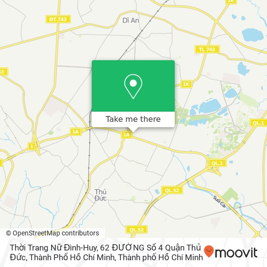 Bản đồ Thời Trang Nữ Đình-Huy, 62 ĐƯỜNG Số 4 Quận Thủ Đức, Thành Phố Hồ Chí Minh