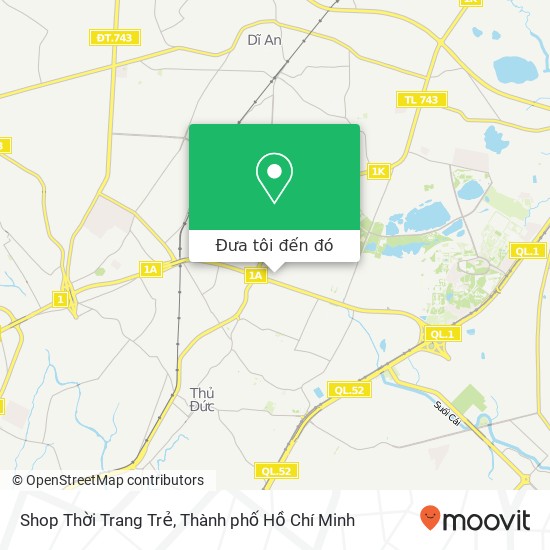 Bản đồ Shop Thời Trang Trẻ, HẺM 561 Quốc Lộ 1A Quận Thủ Đức, Thành Phố Hồ Chí Minh