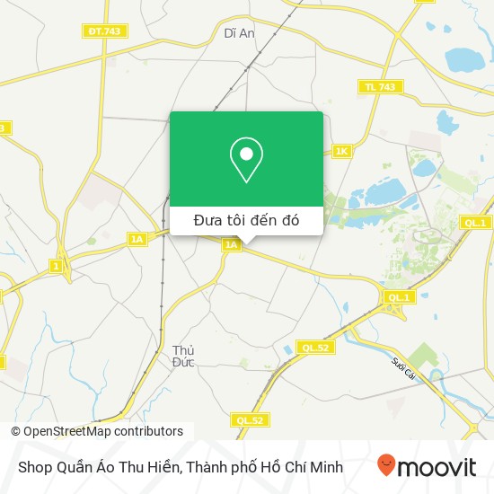 Bản đồ Shop Quần Áo Thu Hiền, HẺM 561 / 27 Quốc Lộ 1A Quận Thủ Đức, Thành Phố Hồ Chí Minh