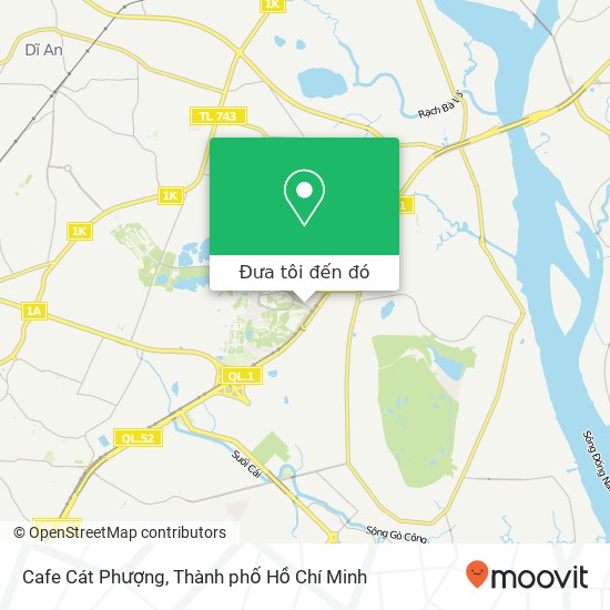 Bản đồ Cafe Cát Phượng, ĐƯỜNG 621 Quận Thủ Đức, Thành Phố Hồ Chí Minh