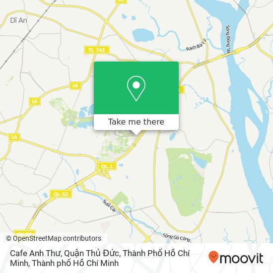 Bản đồ Cafe Anh Thư, Quận Thủ Đức, Thành Phố Hồ Chí Minh
