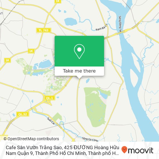 Bản đồ Cafe Sân Vườn Trăng Sao, 425 ĐƯỜNG Hoàng Hữu Nam Quận 9, Thành Phố Hồ Chí Minh