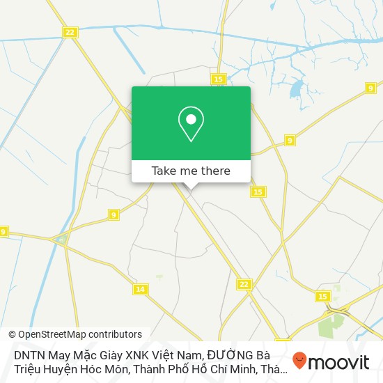 Bản đồ DNTN May Mặc Giày XNK Việt Nam, ĐƯỜNG Bà Triệu Huyện Hóc Môn, Thành Phố Hồ Chí Minh