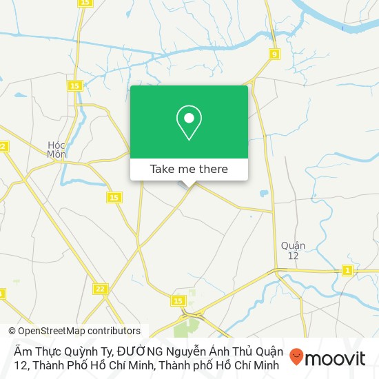 Bản đồ Ẩm Thực Quỳnh Ty, ĐƯỜNG Nguyễn Ảnh Thủ Quận 12, Thành Phố Hồ Chí Minh
