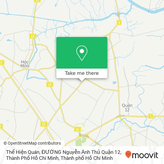 Bản đồ Thể Hiện Quán, ĐƯỜNG Nguyễn Ảnh Thủ Quận 12, Thành Phố Hồ Chí Minh
