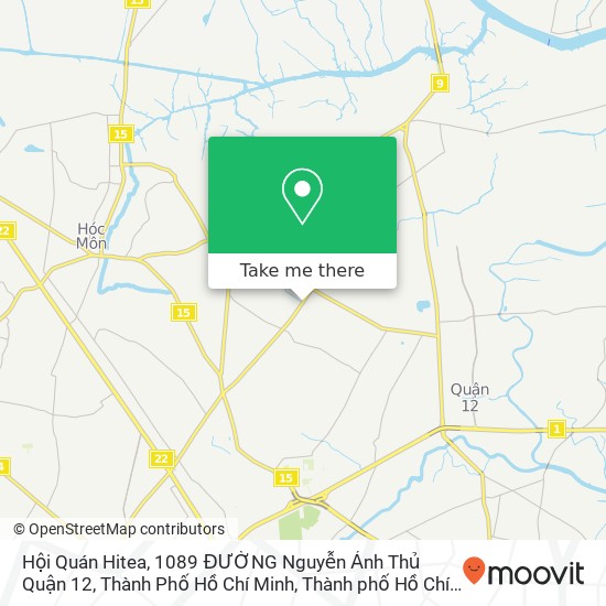 Bản đồ Hội Quán Hitea, 1089 ĐƯỜNG Nguyễn Ảnh Thủ Quận 12, Thành Phố Hồ Chí Minh
