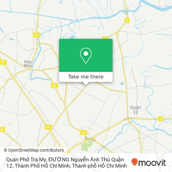 Bản đồ Quán Phở Trà My, ĐƯỜNG Nguyễn Ảnh Thủ Quận 12, Thành Phố Hồ Chí Minh