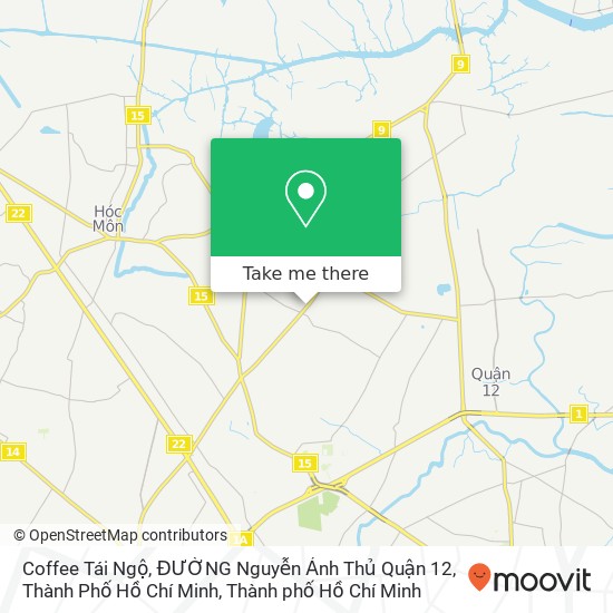 Bản đồ Coffee Tái Ngộ, ĐƯỜNG Nguyễn Ảnh Thủ Quận 12, Thành Phố Hồ Chí Minh