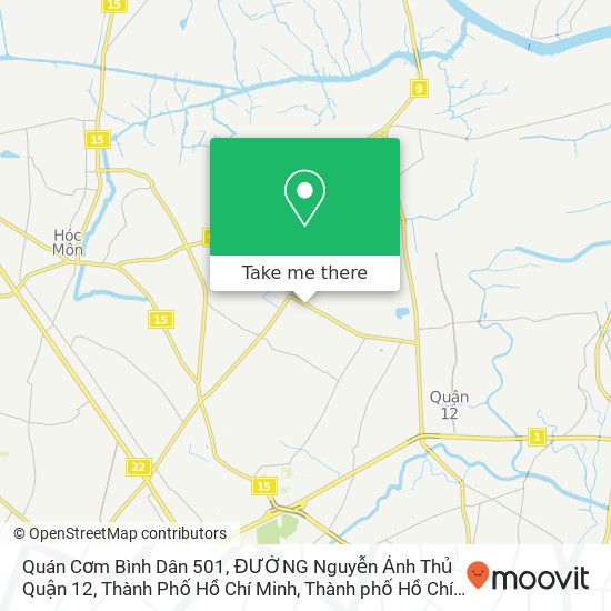 Bản đồ Quán Cơm Bình Dân 501, ĐƯỜNG Nguyễn Ảnh Thủ Quận 12, Thành Phố Hồ Chí Minh