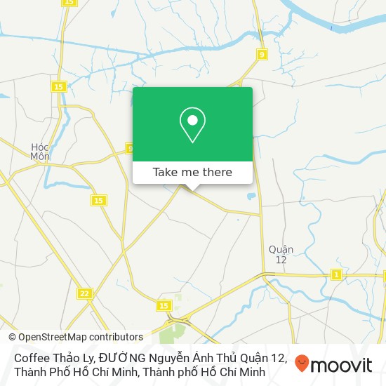 Bản đồ Coffee Thảo Ly, ĐƯỜNG Nguyễn Ảnh Thủ Quận 12, Thành Phố Hồ Chí Minh