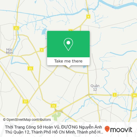 Bản đồ Thời Trang Công Sở Hoàn Vũ, ĐƯỜNG Nguyễn Ảnh Thủ Quận 12, Thành Phố Hồ Chí Minh
